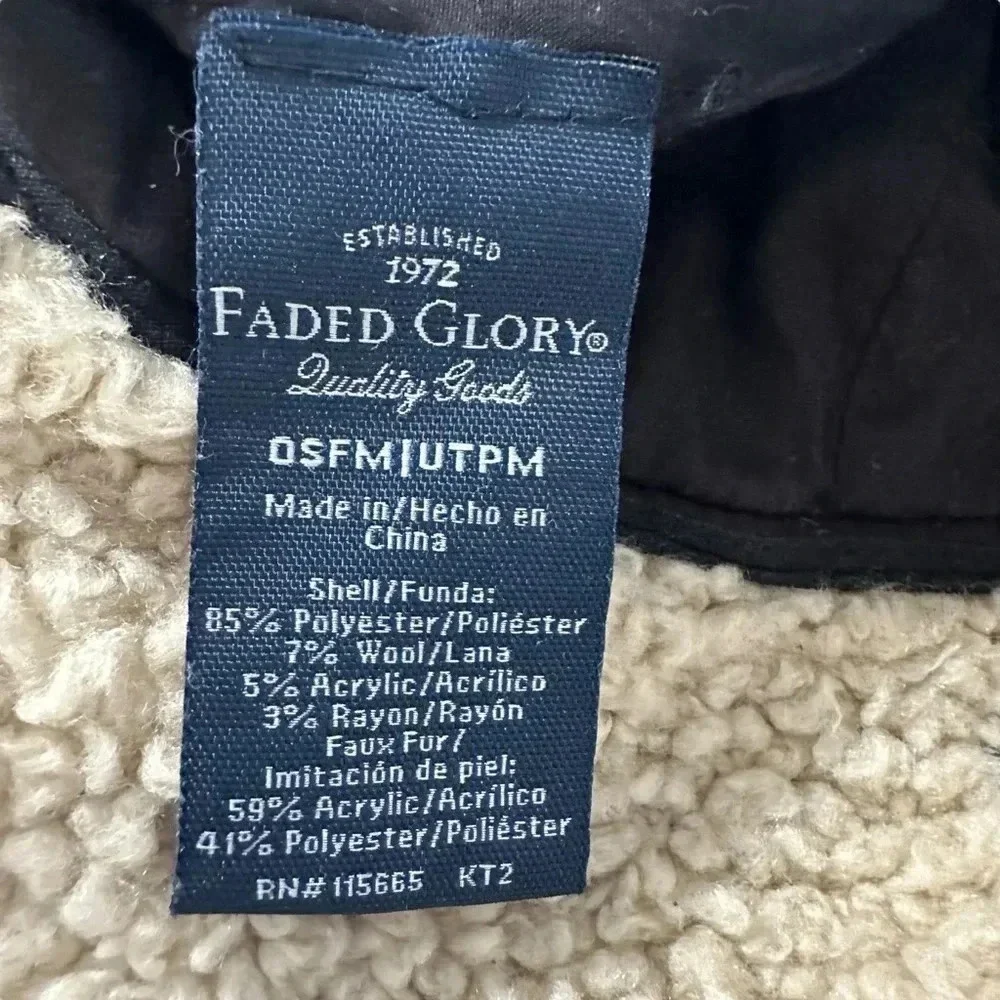 Faded Glory kids aviator hat lined with sherpa